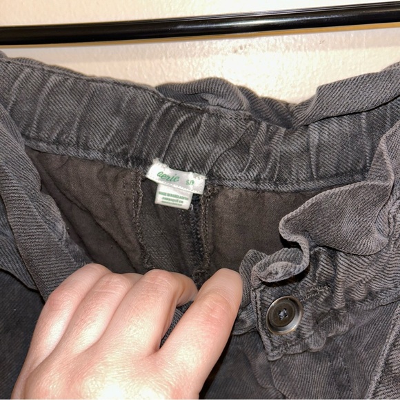Aerie Faded Black Paperbag Tie Waist Pants - Picture 7 of 7